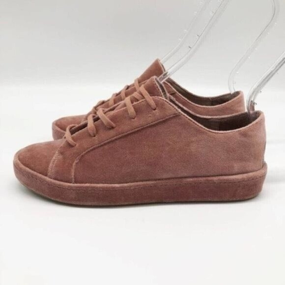 JOIE Daryl Velvet Light Mauve Low Top Sneakers  - Picture 4 of 8